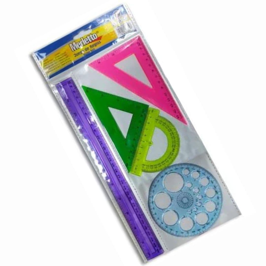 SET DE 05 REGLAS FLEXIBLES ESCOLAR