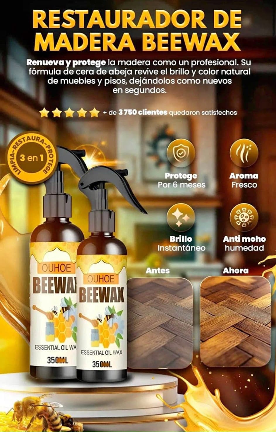 BEEWAX RESTAURADOR DE MADERA EN SPRAY