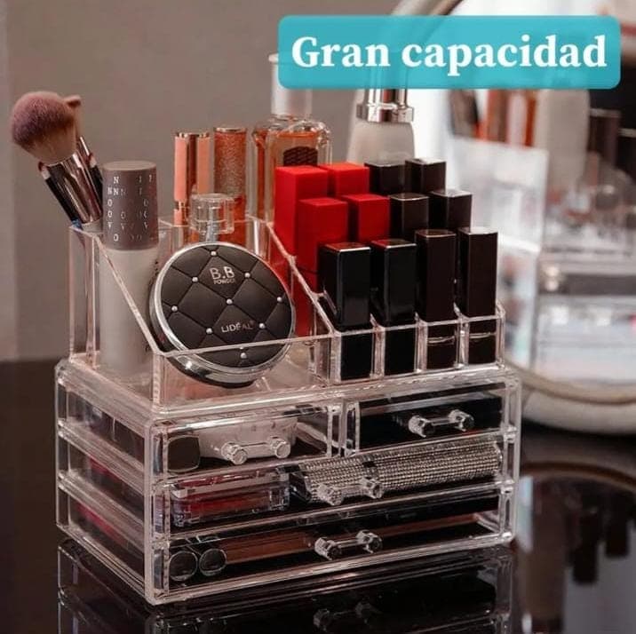 ORGANIZADOR DE MAQUILLAJE ACRÍLICO