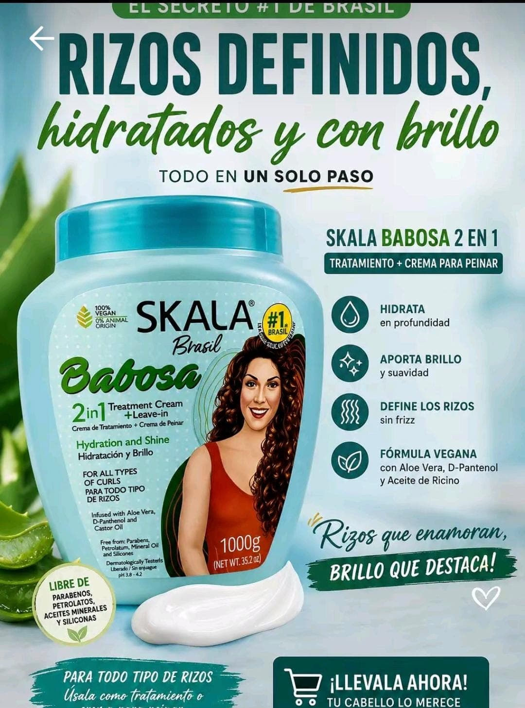 CREMA SKALA BABOSA ALOE VERA - 1 KILO (ORIGINAL)