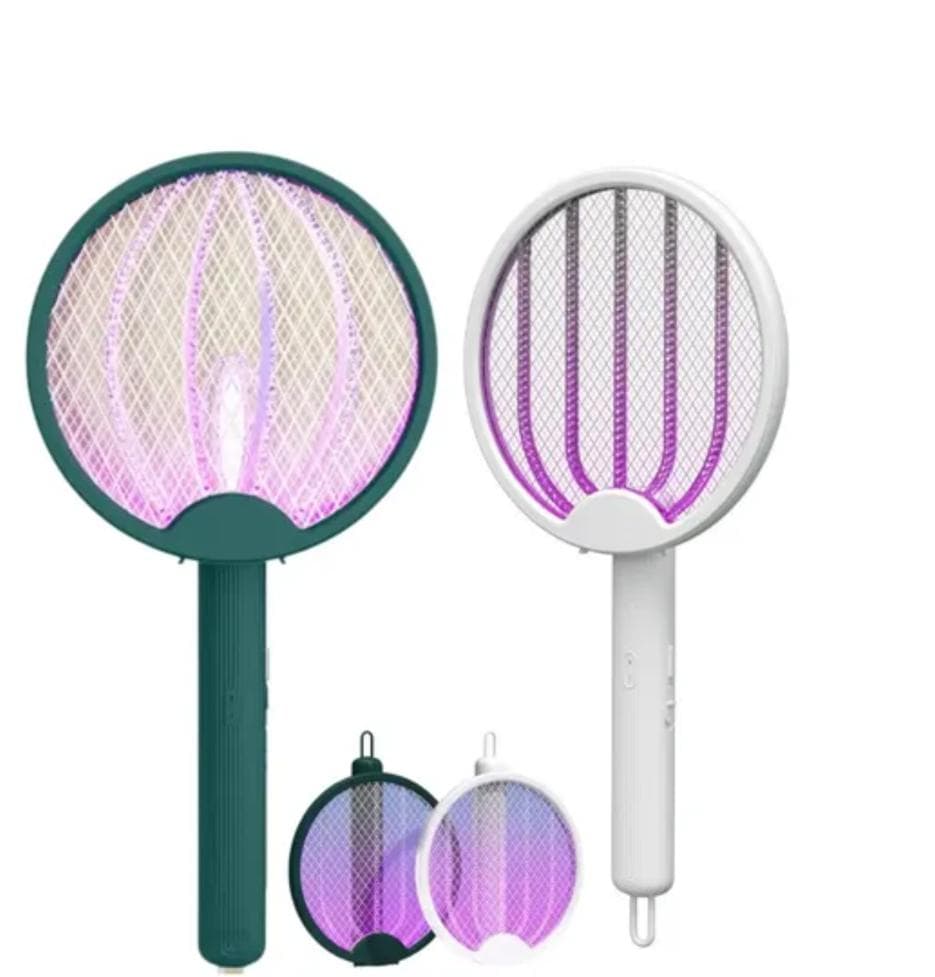 RAQUETA ELÉCTRICA MATA MOSQUITOS PLEGABLE Y RECARGABLE